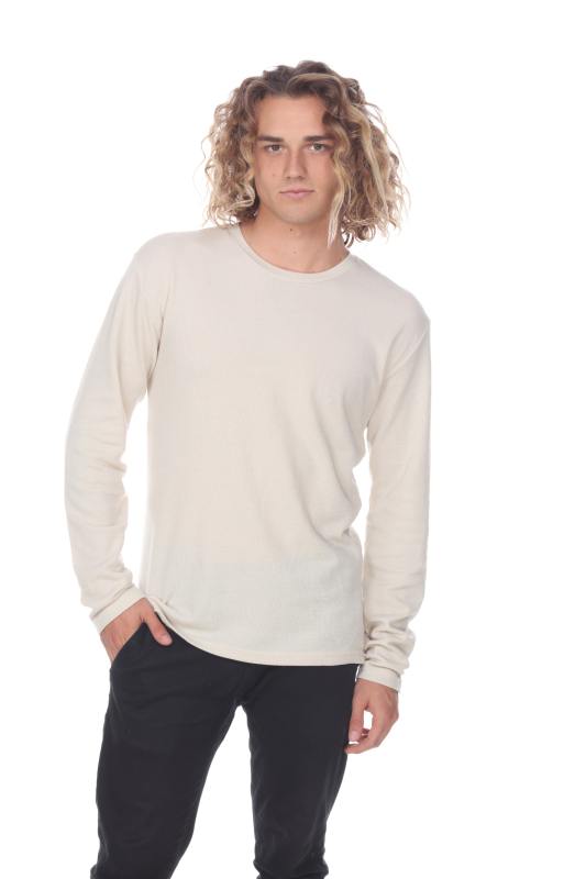 6600 Men's Long Sleeve Waffle Thermal Crew Neck Tee