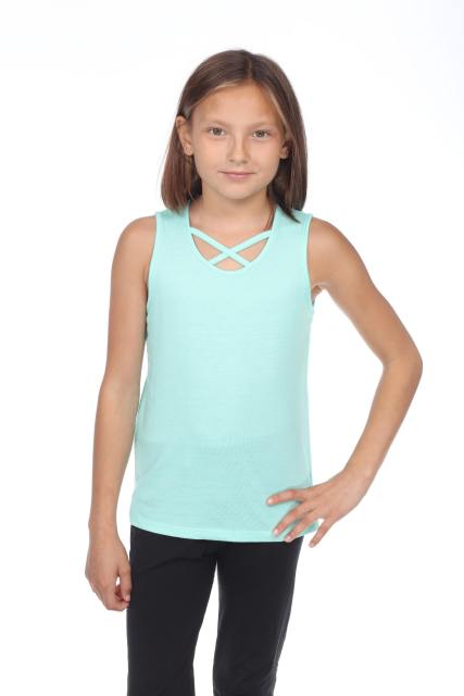 9211 Girls Cross Strap Front Tank