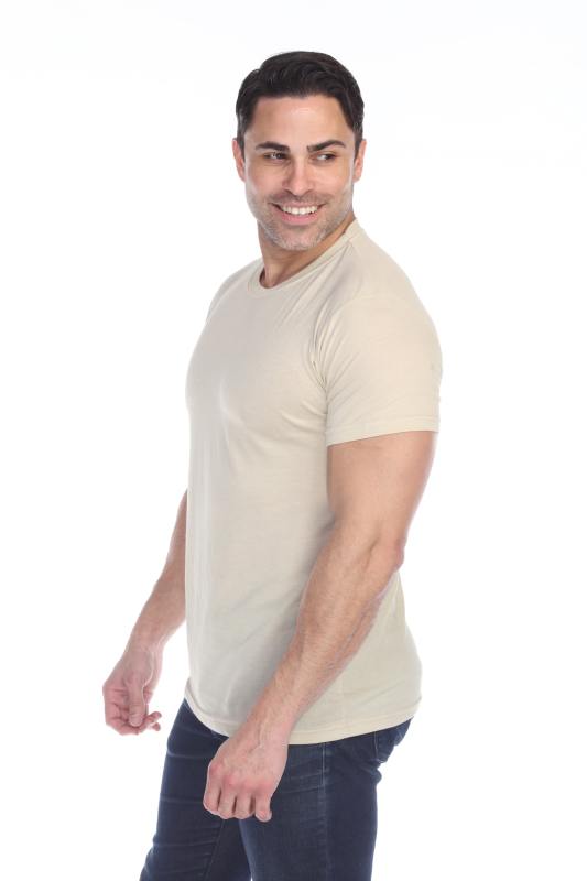 3600 Men's Short Sleeve CVC Blended Crew Neck Tee