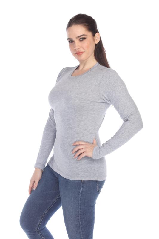 1100 Junior's Long Sleeve Crew Neck Tee