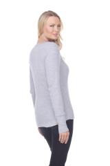 7610 Ladies Long Sleeve Crew Neck Tee With Exposed Thumb Cuff