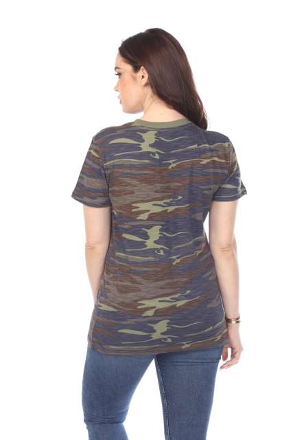 4002C Junior Camo Print Essentials Loose Body Tee