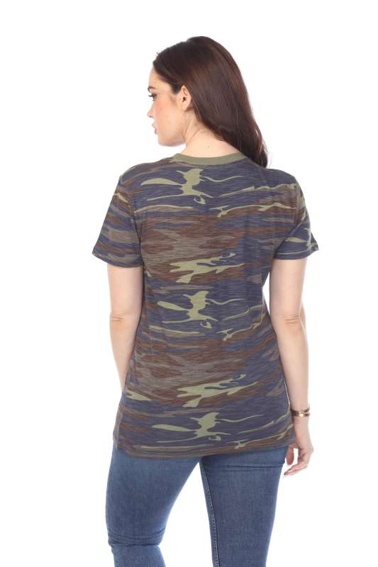 4002C Junior Camo Print Essentials Loose Body Tee