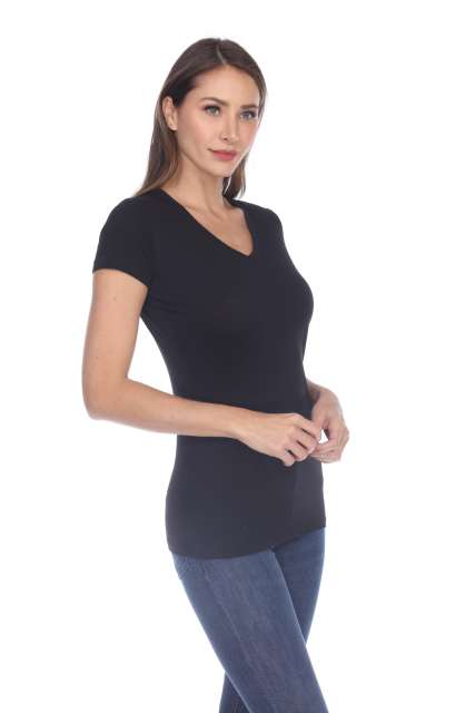 5003 Juniors Cap Sleeve "Tear Drop" V-Neck Tee