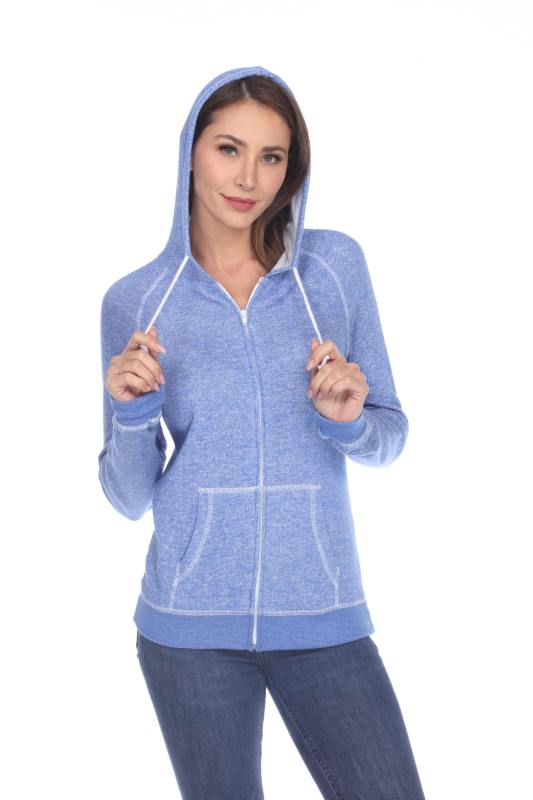 8902 Juniors French Terry Long Sleeve Zip Hoodie