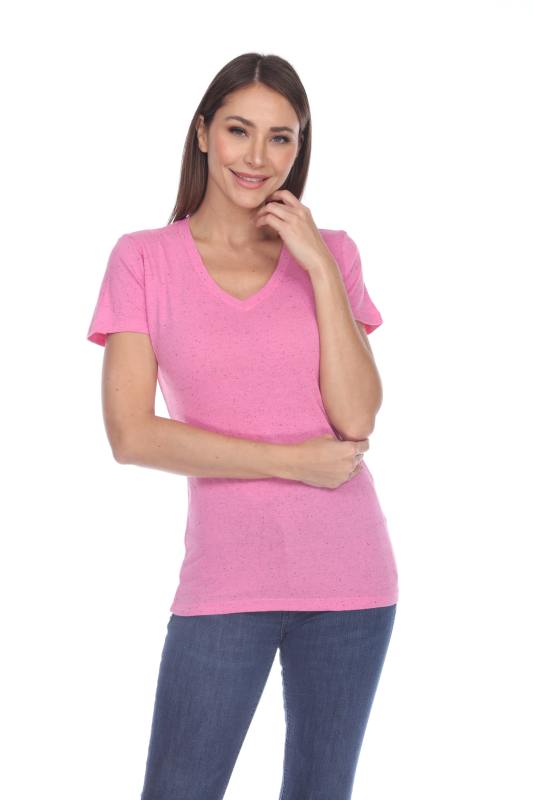 1203 Junior's Cotton Nub Short Sleeve Regular V-Neck Tee