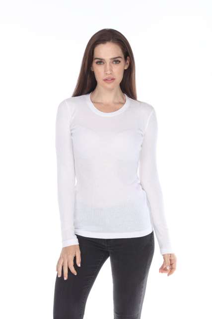 6100 Junior's Long Sleeve Thermal Crew Neck Tee