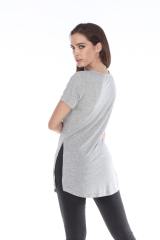 3308 Junior's Viscose Short Sleeve Vented Tee