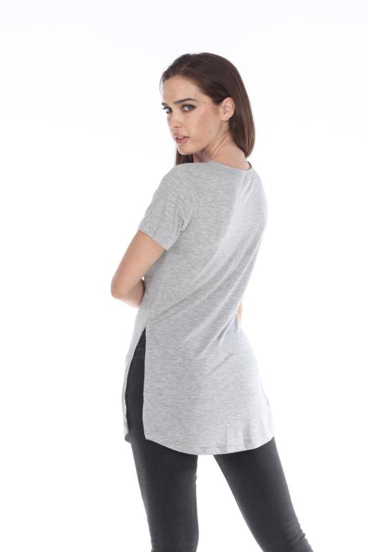 3308 Junior's Viscose Short Sleeve Vented Tee