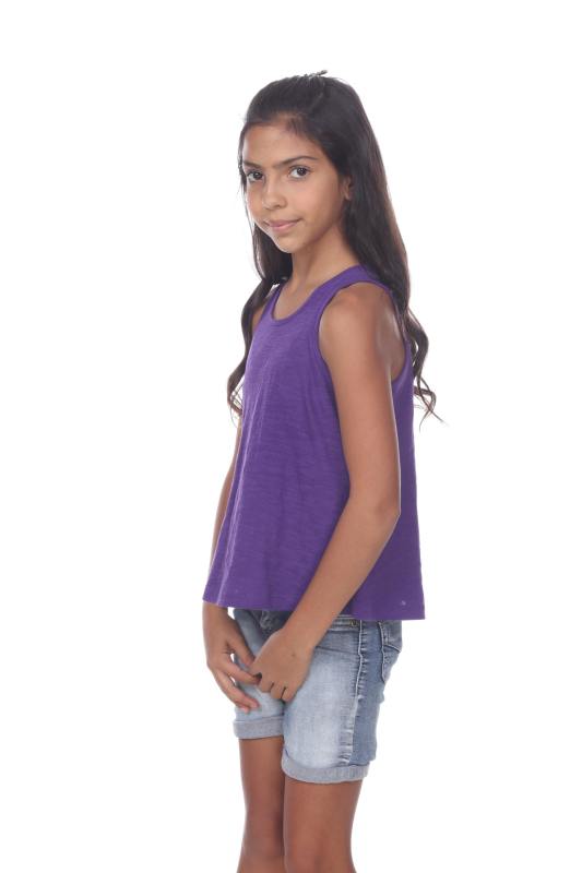 9007 Girls Curve Hem Flowy Tank