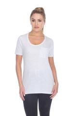 3207 Junior's Tri-blend Essential Hi-Lo Pocket Tee