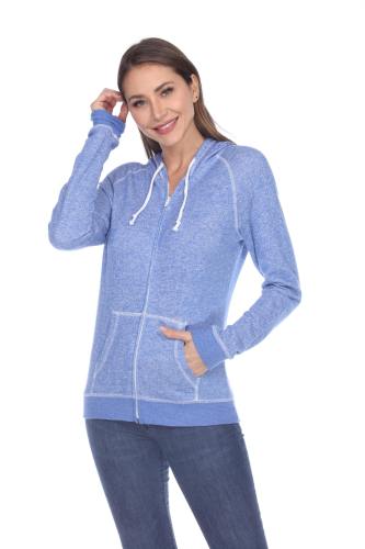 8902 Juniors French Terry Long Sleeve Zip Hoodie