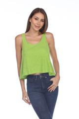1206 Junior's Cotton Nub Crop Tank