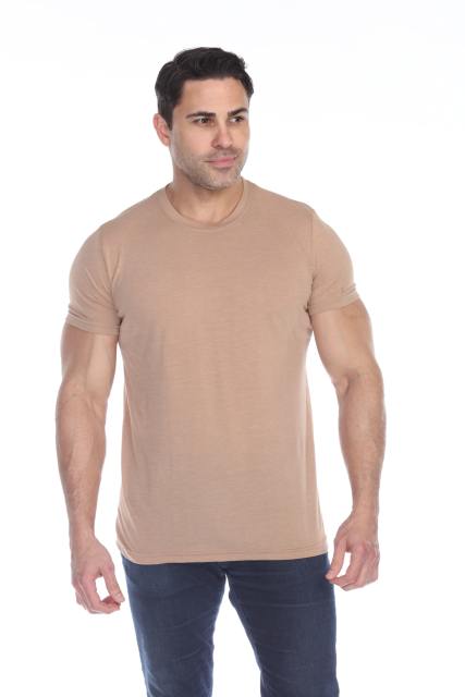 3600 Men's Short Sleeve CVC Blended Crew Neck Tee