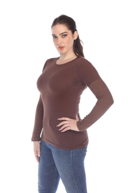 4160 Junior's Long Sleeve Jersey/Thermal 2-fer