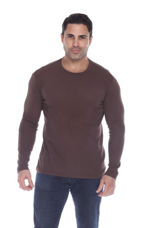 6600 Men's Long Sleeve Waffle Thermal Crew Neck Tee