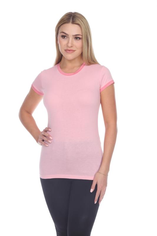 3001 Junior's Cap Sleeve CVC Blended Ringer Tee