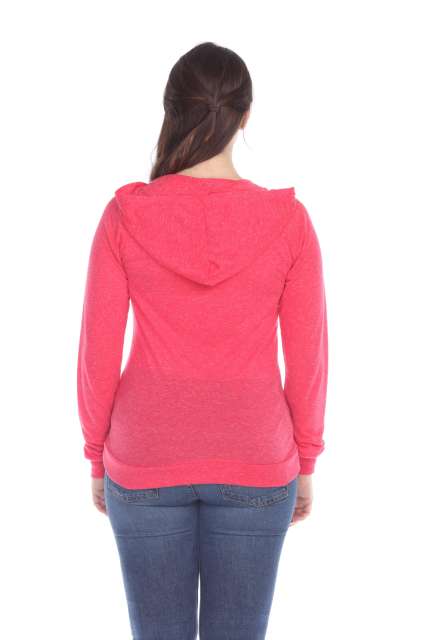 6153 Juniors Poly Linen Zip Hoodie