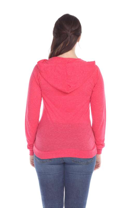 6153 Juniors Poly Linen Zip Hoodie