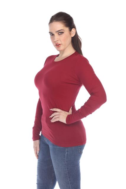 1100 Junior's Long Sleeve Crew Neck Tee