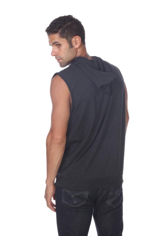 3758 Men's Tri Blend Sleeveless Hoodie