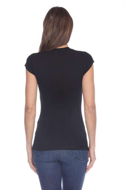 6050 Juniors Cap Sleeve Cotton Slub Tee