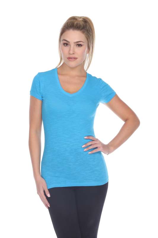 6053 Juniors Cap Sleeve Cotton Slub Tee