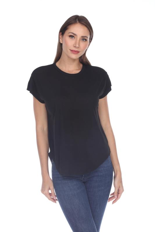 3307 Junior's Modern Cap Sleeve Tee