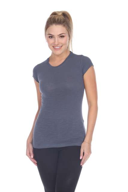 6050 Juniors Cap Sleeve Cotton Slub Tee
