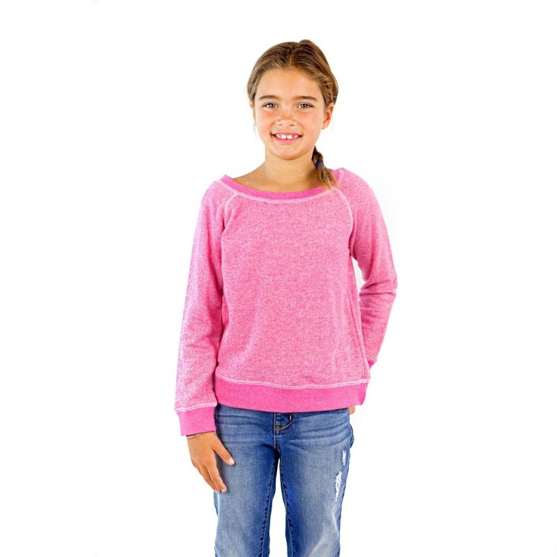 8904G Girls French Terry Long Sleeve Pullover
