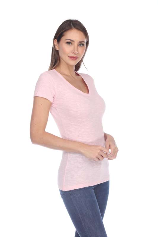 6053 Juniors Cap Sleeve Cotton Slub Tee