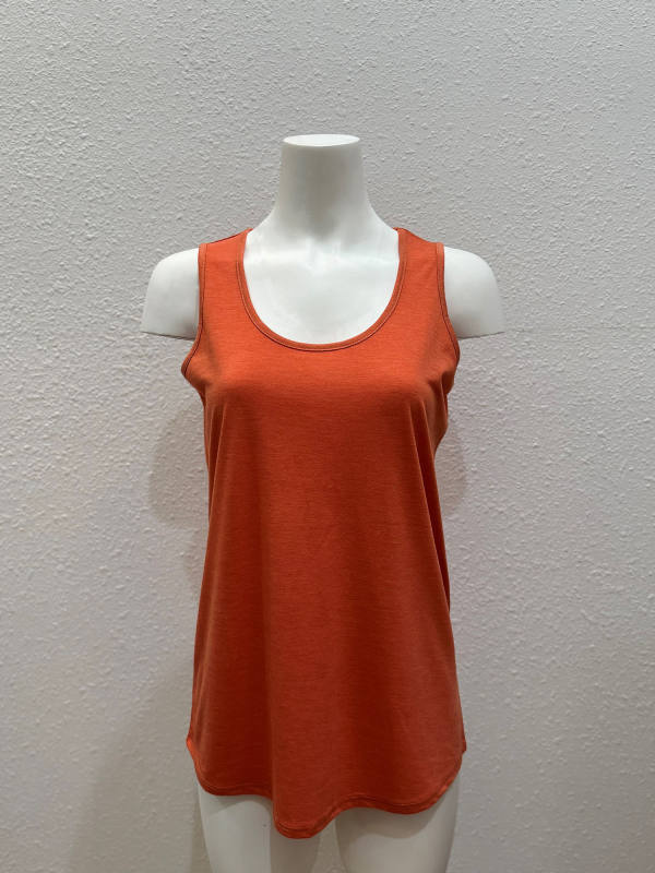 7307 Ladies Tri Blend Scoop Curve Hem Tank