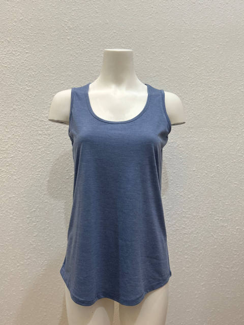 7307 Ladies Tri Blend Scoop Curve Hem Tank