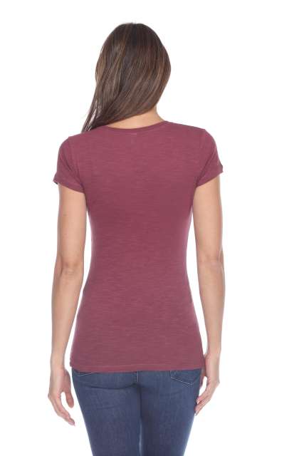6053 Juniors Cap Sleeve Cotton Slub Tee
