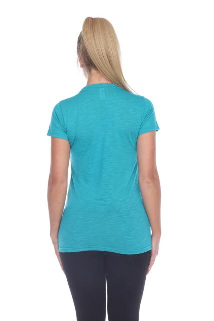 3400 Junior's Poly Rayon Slub Crewneck Tee
