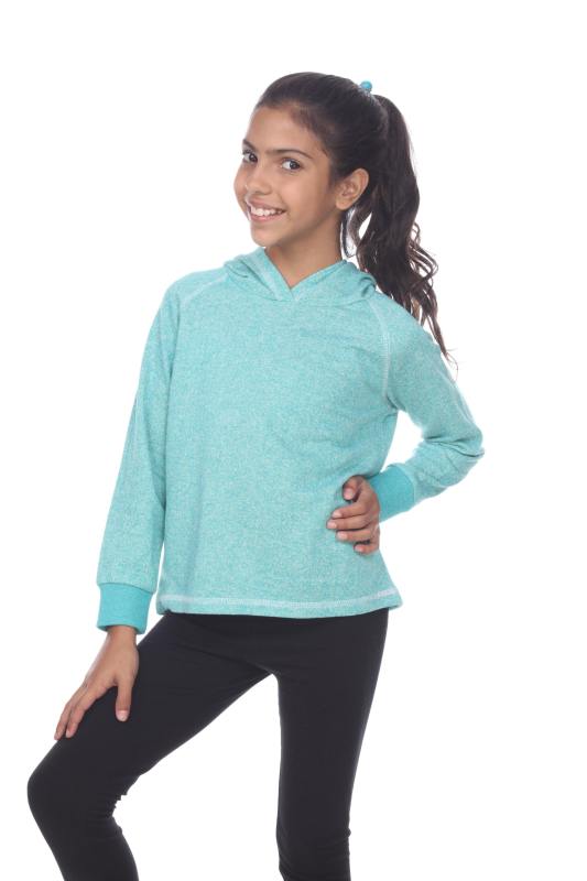 8906G Girls French Terry Pullover Hoodie