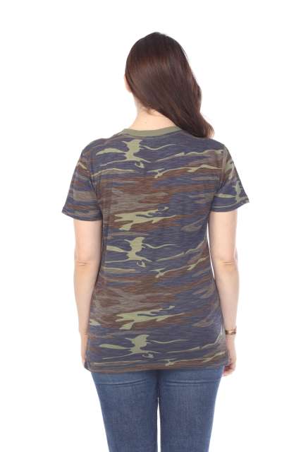 4002C Junior Camo Print Essentials Loose Body Tee