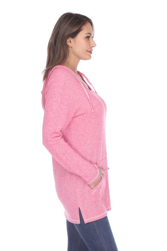 8905 Junior's French Terry Tunic Pullover Hoodie
