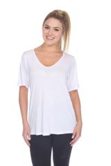 3303 Junior's Relaxed Modal V-Neck Tee