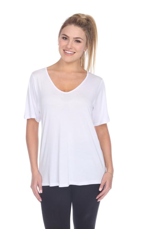 3303 Junior's Relaxed Modal V-Neck Tee