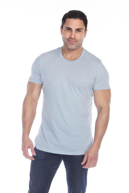 3600 Men's Short Sleeve CVC Blended Crew Neck Tee