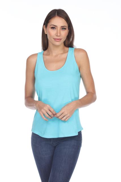 2007 Juniors Scoop Neck Curve Hem Tank
