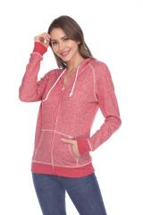 8902 Juniors French Terry Long Sleeve Zip Hoodie