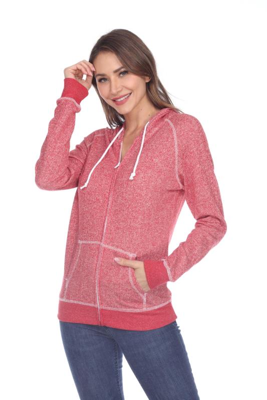 8902 Juniors French Terry Long Sleeve Zip Hoodie
