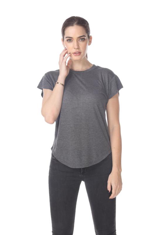 3307 Junior's Modern Cap Sleeve Tee
