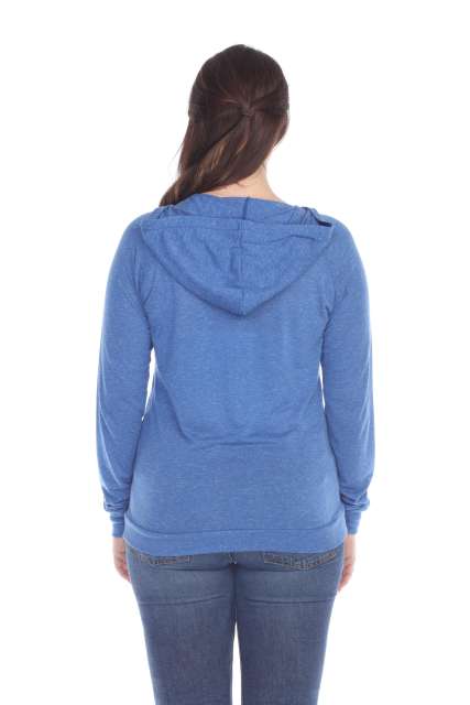 6153 Juniors Poly Linen Zip Hoodie
