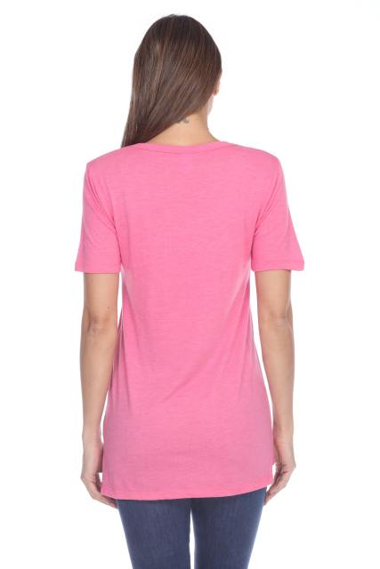 3207 Junior's Tri-blend Essential Hi-Lo Pocket Tee