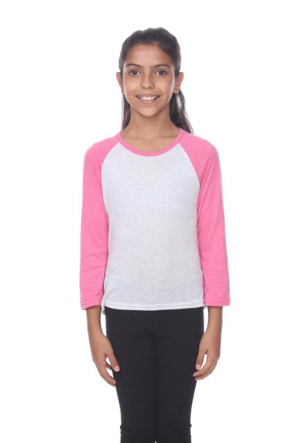 9206 Girls Tri Blend Hi-Lo Raglan