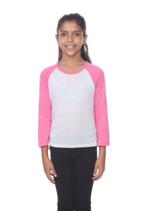 9206 Girls Tri Blend Hi-Lo Raglan