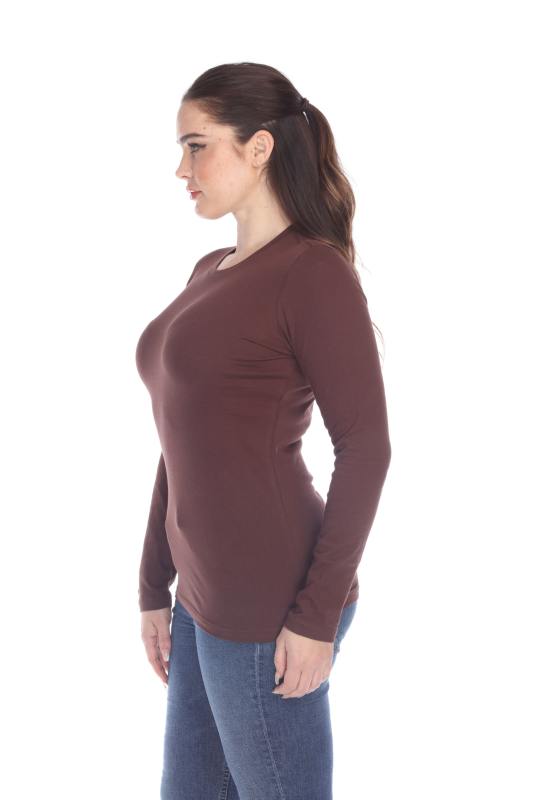 1100 Junior's Long Sleeve Crew Neck Tee